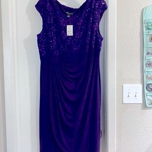 Purple Sequin Top Dress